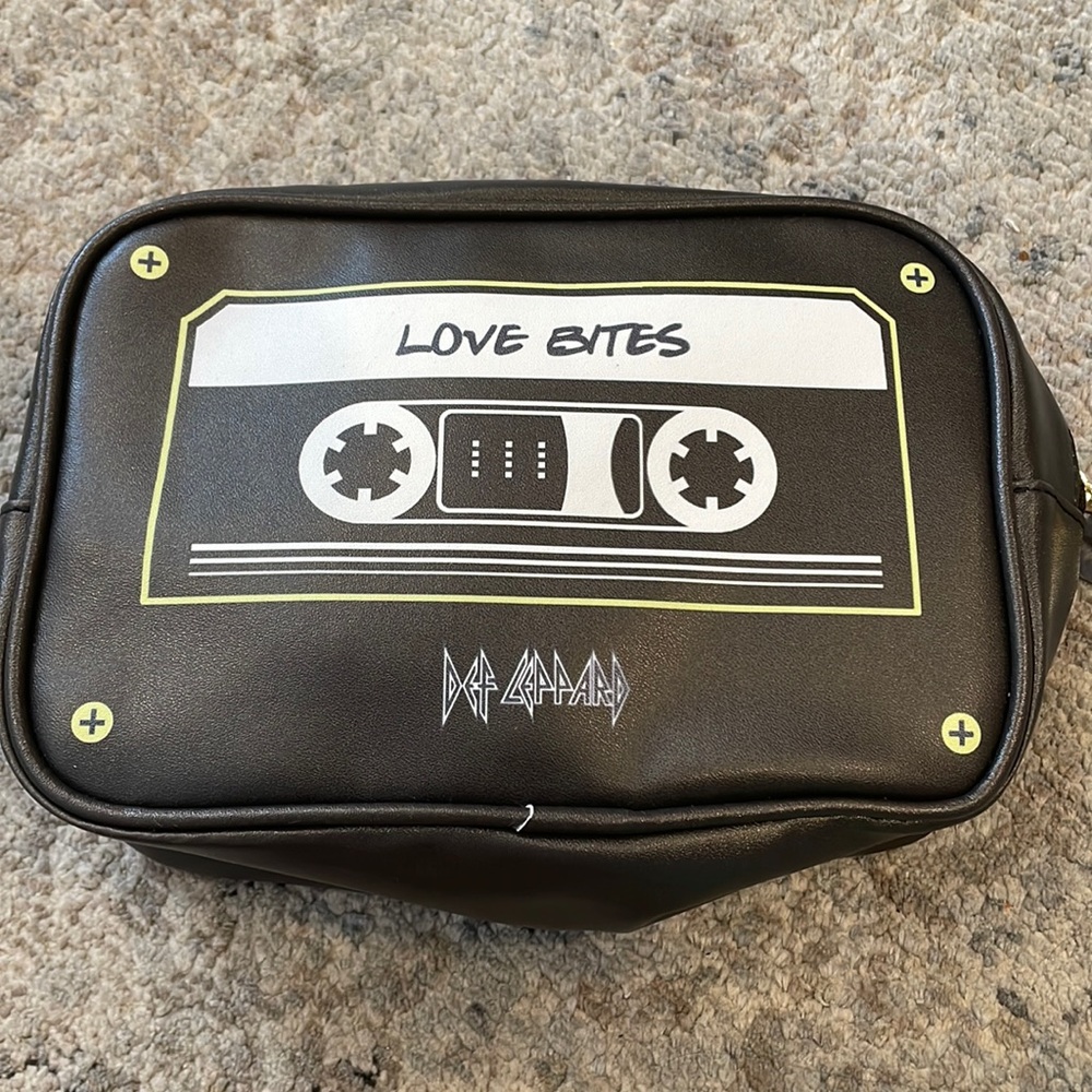 Def Leppard cosmetic bag cassette tape makeup bag
